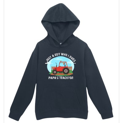 Just A Boy Who Loves Tractors Farming Urban Pullover Hoodie