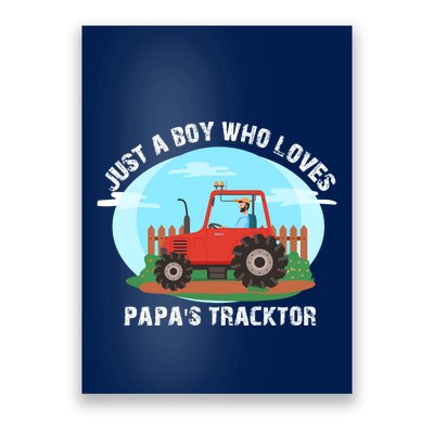 Just A Boy Who Loves Tractors Farming Poster