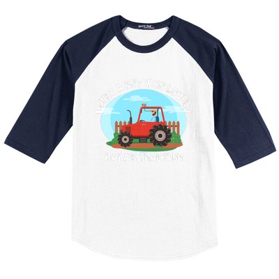 Just A Boy Who Loves Tractors Farming Baseball Sleeve Shirt