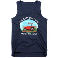 Just A Boy Who Loves Tractors Farming Tank Top