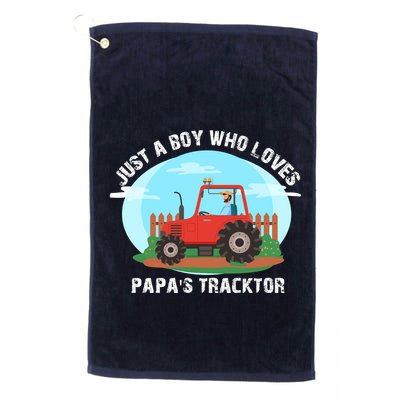 Just A Boy Who Loves Tractors Farming Golf Towel