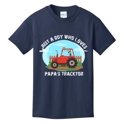 Just A Boy Who Loves Tractors Farming Kids T-Shirt