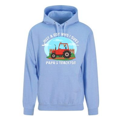 Just A Boy Who Loves Tractors Farming Unisex Surf Hoodie