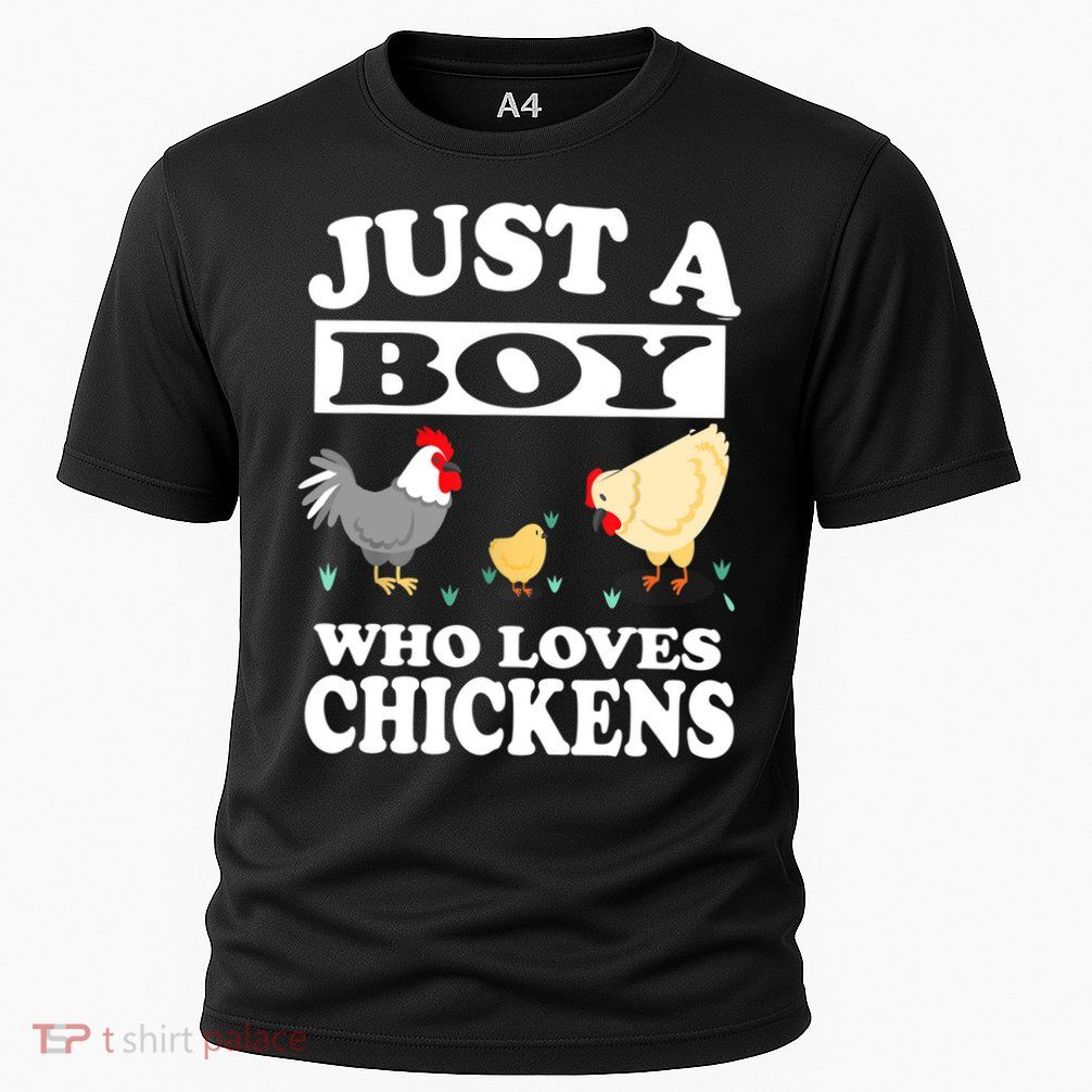 Just A Boy Who Loves Chickens Farm Chicken Gift Performance Shirt