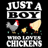 Just A Boy Who Loves Chickens Farm Chicken Gift Drawstring Bag