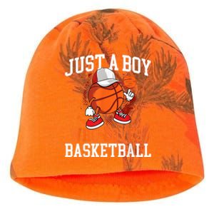 Just A Bo Y Who Loves Basketball Player Hoops Kati - Camo Knit Beanie