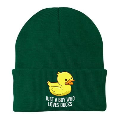 Just A Boy Who Loves Ducks Rubber Duck Knit Cap Winter Beanie