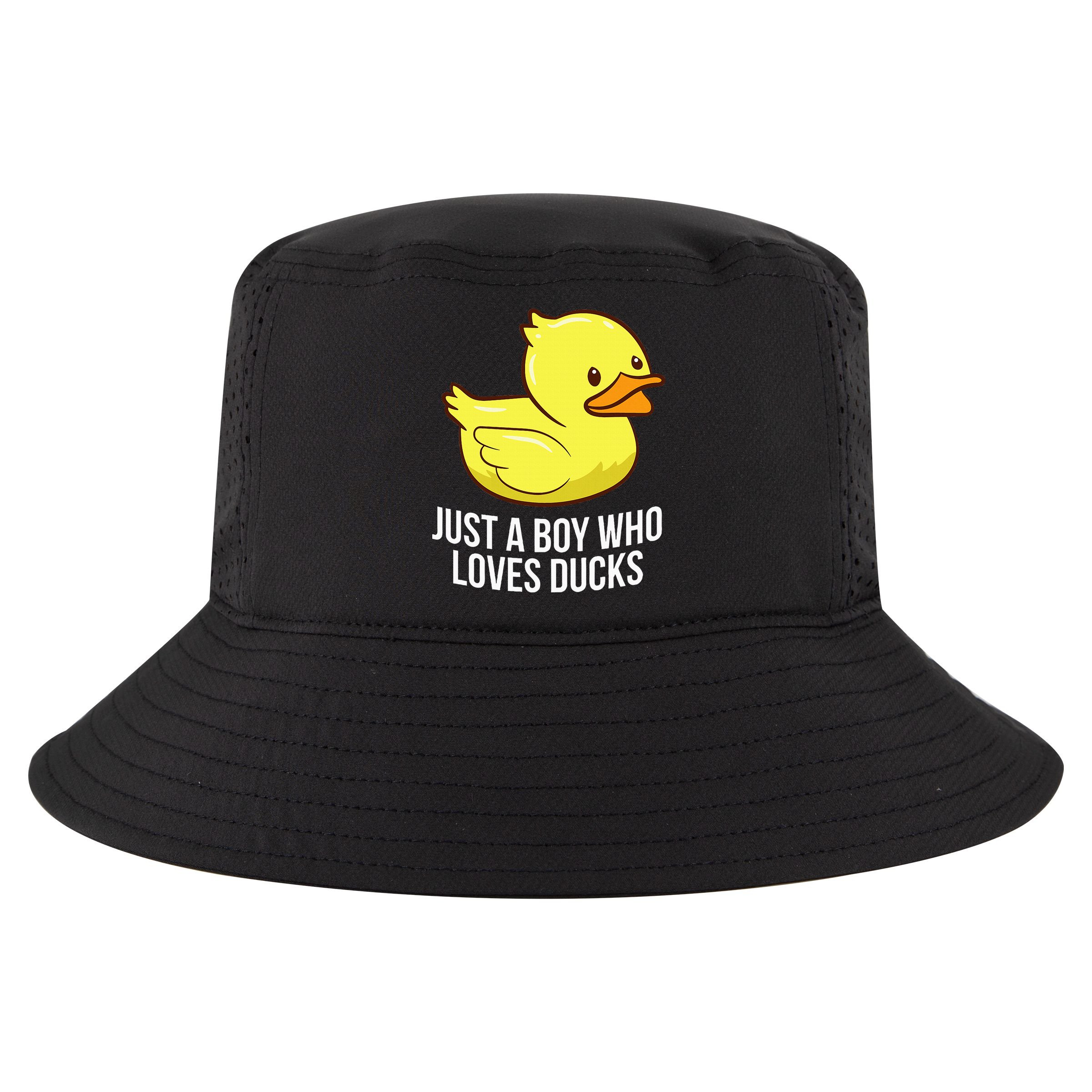 Just A Boy Who Loves Ducks Rubber Duck Cool Comfort Performance Bucket Hat