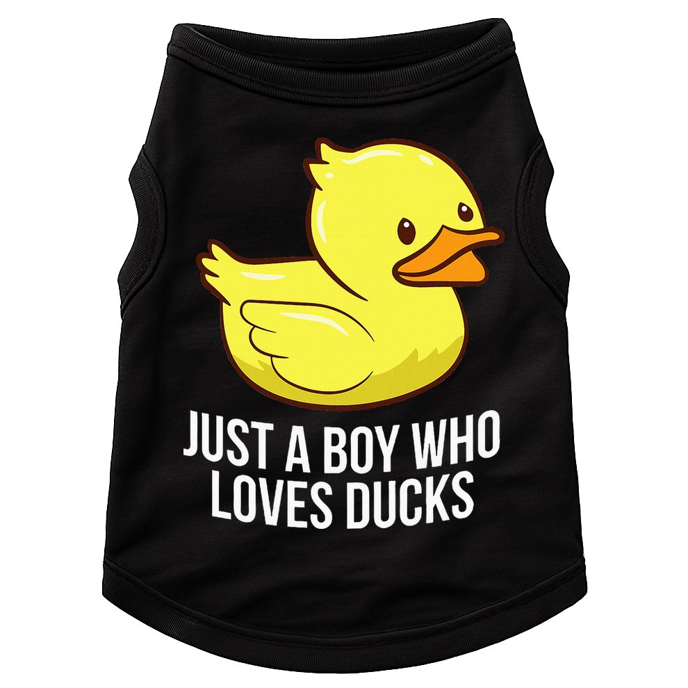Just A Boy Who Loves Ducks Rubber Duck Doggie Tank