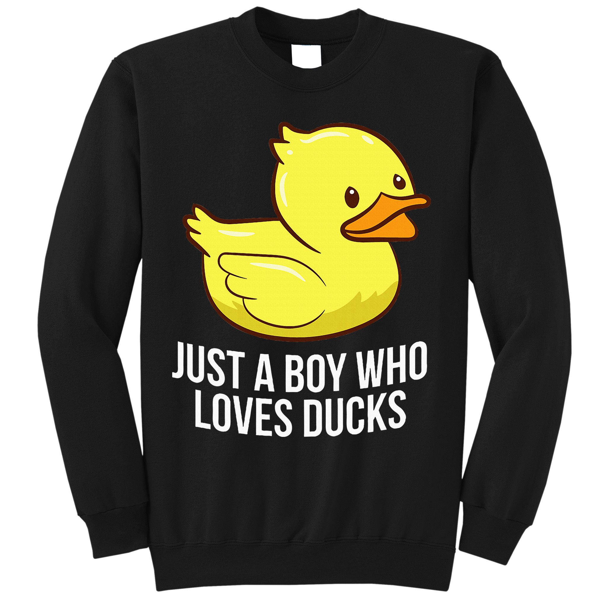 Just A Boy Who Loves Ducks Rubber Duck Sweatshirt