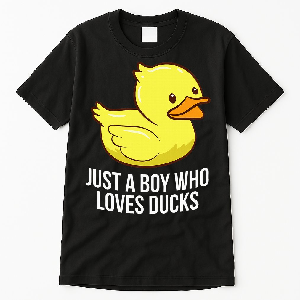 Just A Boy Who Loves Ducks Rubber Duck Tall T-Shirt