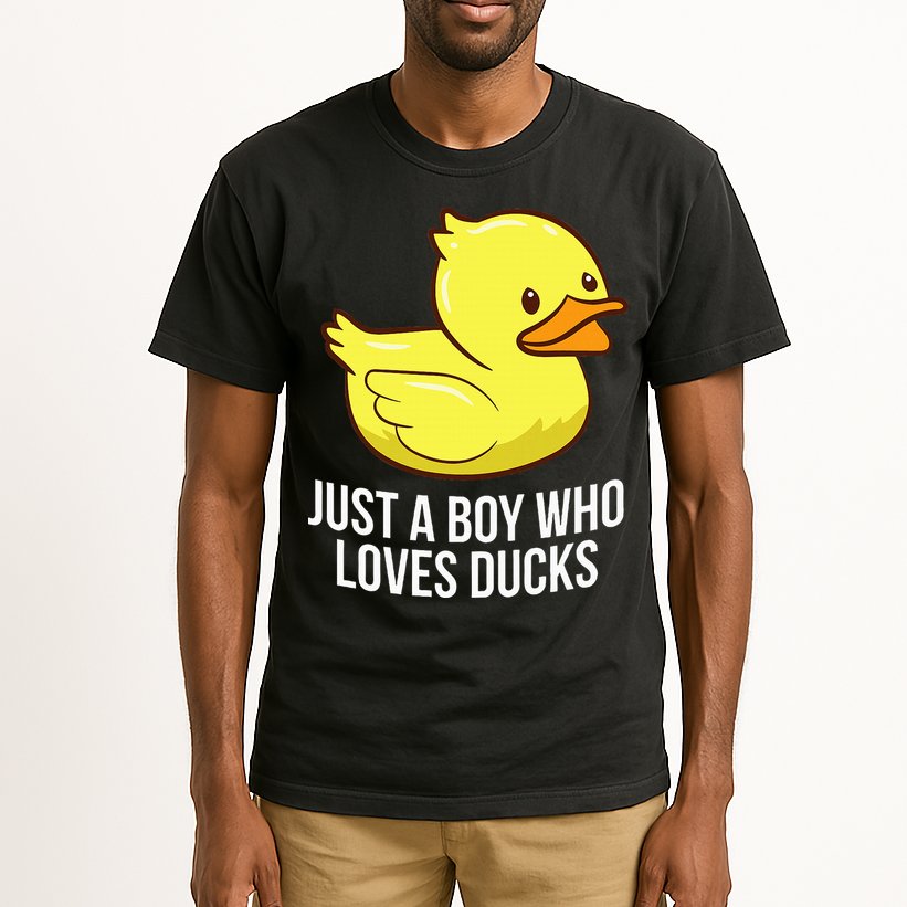 Just A Boy Who Loves Ducks Rubber Duck Tall T-Shirt