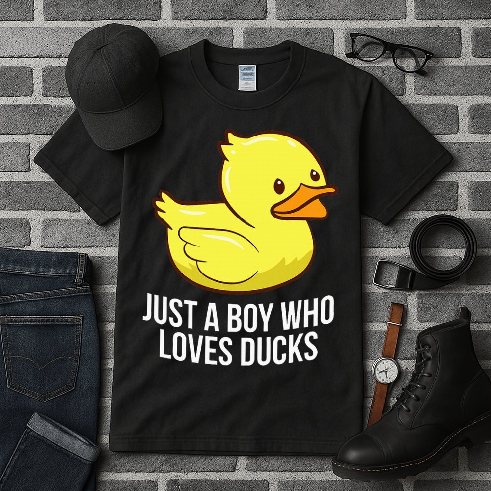 Just A Boy Who Loves Ducks Rubber Duck Tall T-Shirt