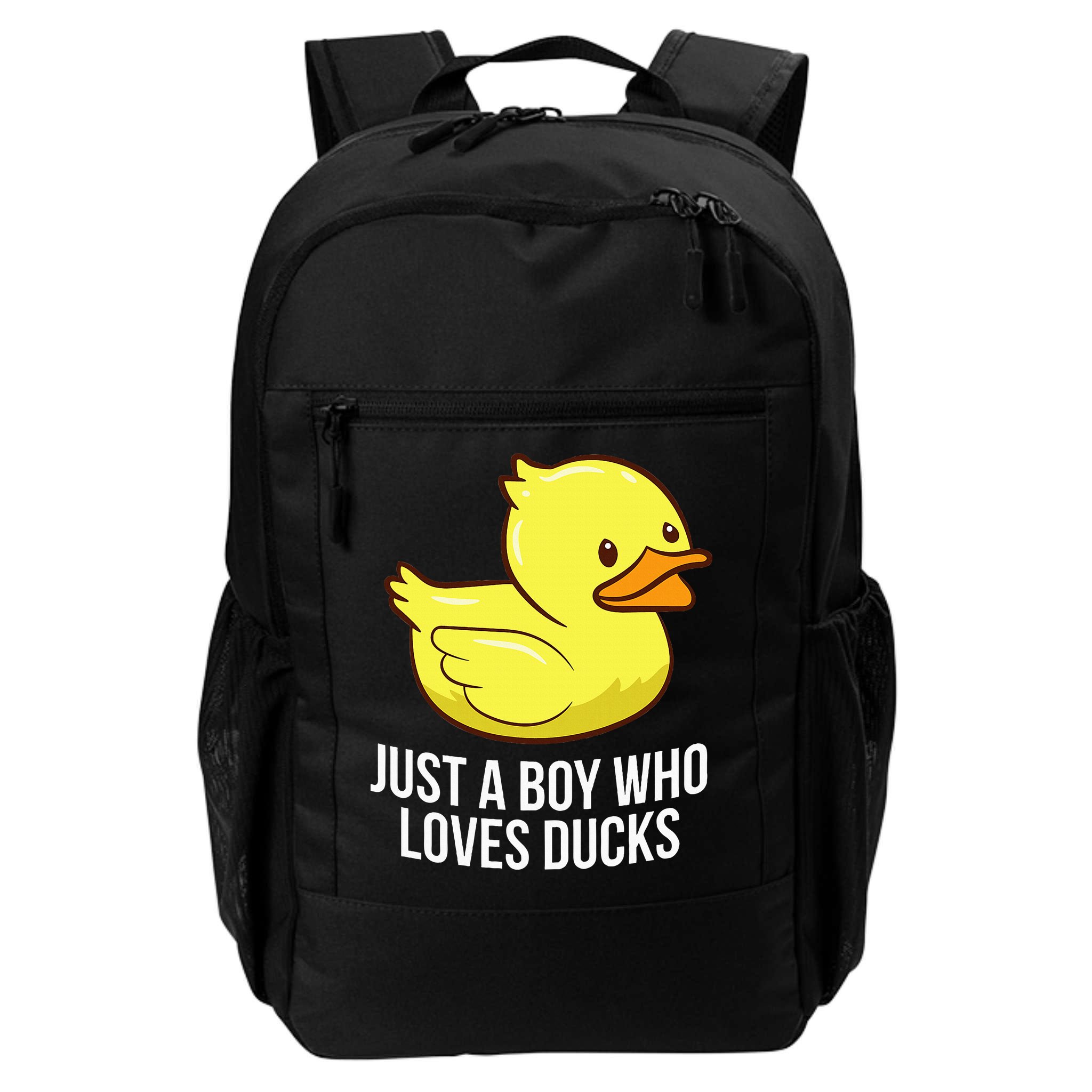 Just A Boy Who Loves Ducks Rubber Duck Backpack