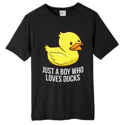 Just A Boy Who Loves Ducks Rubber Duck Tall Fusion ChromaSoft Performance T-Shirt