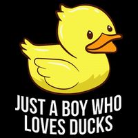 Just A Boy Who Loves Ducks Rubber Duck Bucket Hat