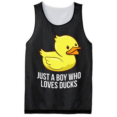 Just A Boy Who Loves Ducks Rubber Duck Mesh Reversible Basketball Jersey Tank