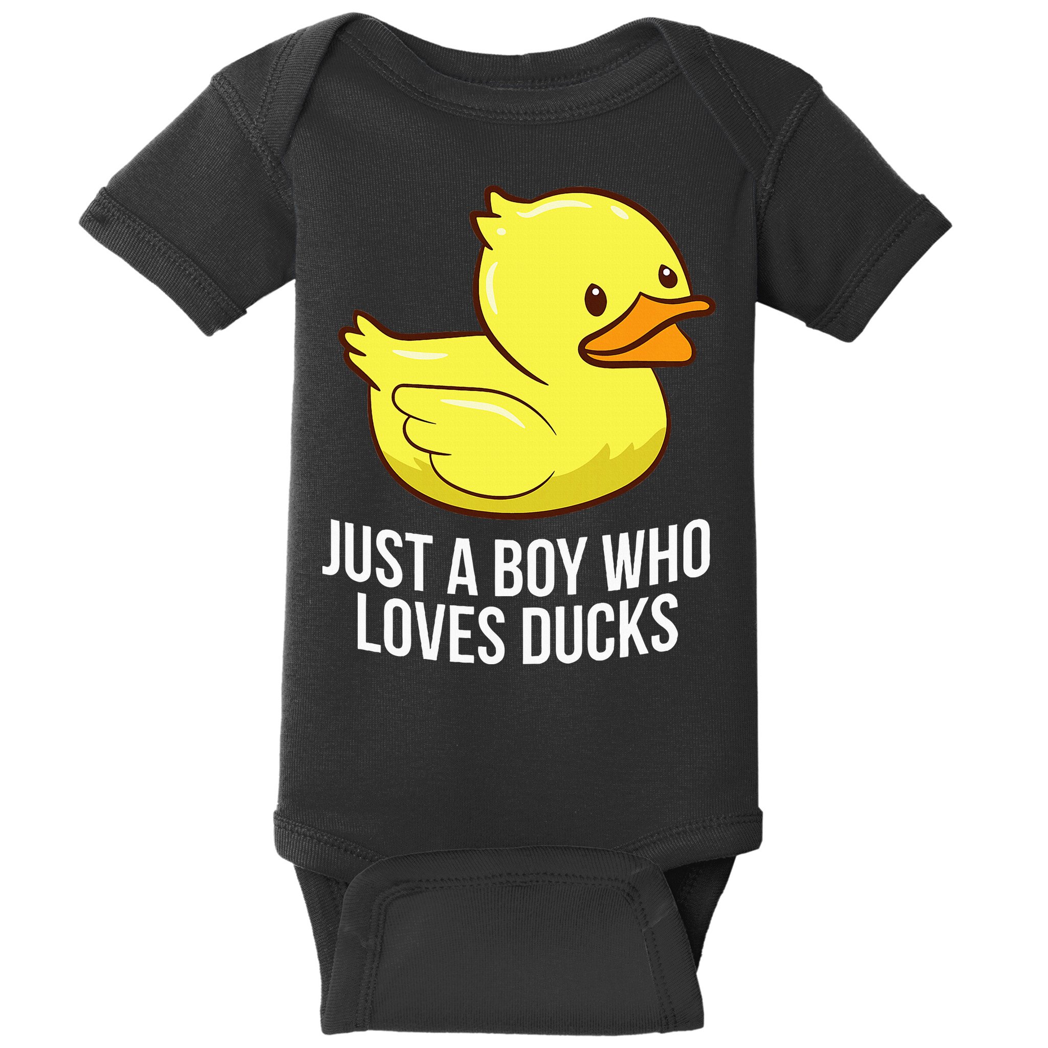 Just A Boy Who Loves Ducks Rubber Duck Baby Bodysuit