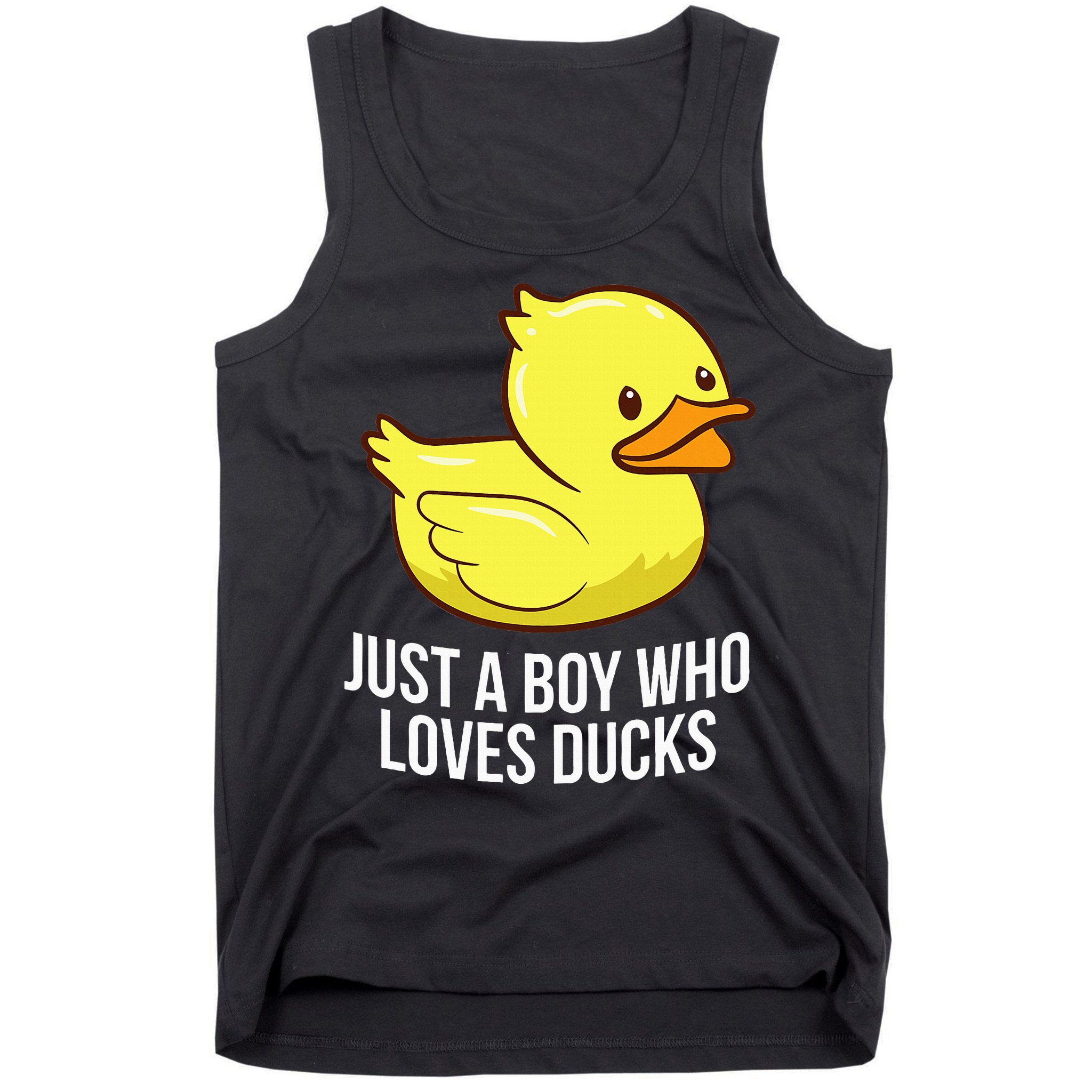 Just A Boy Who Loves Ducks Rubber Duck Tank Top