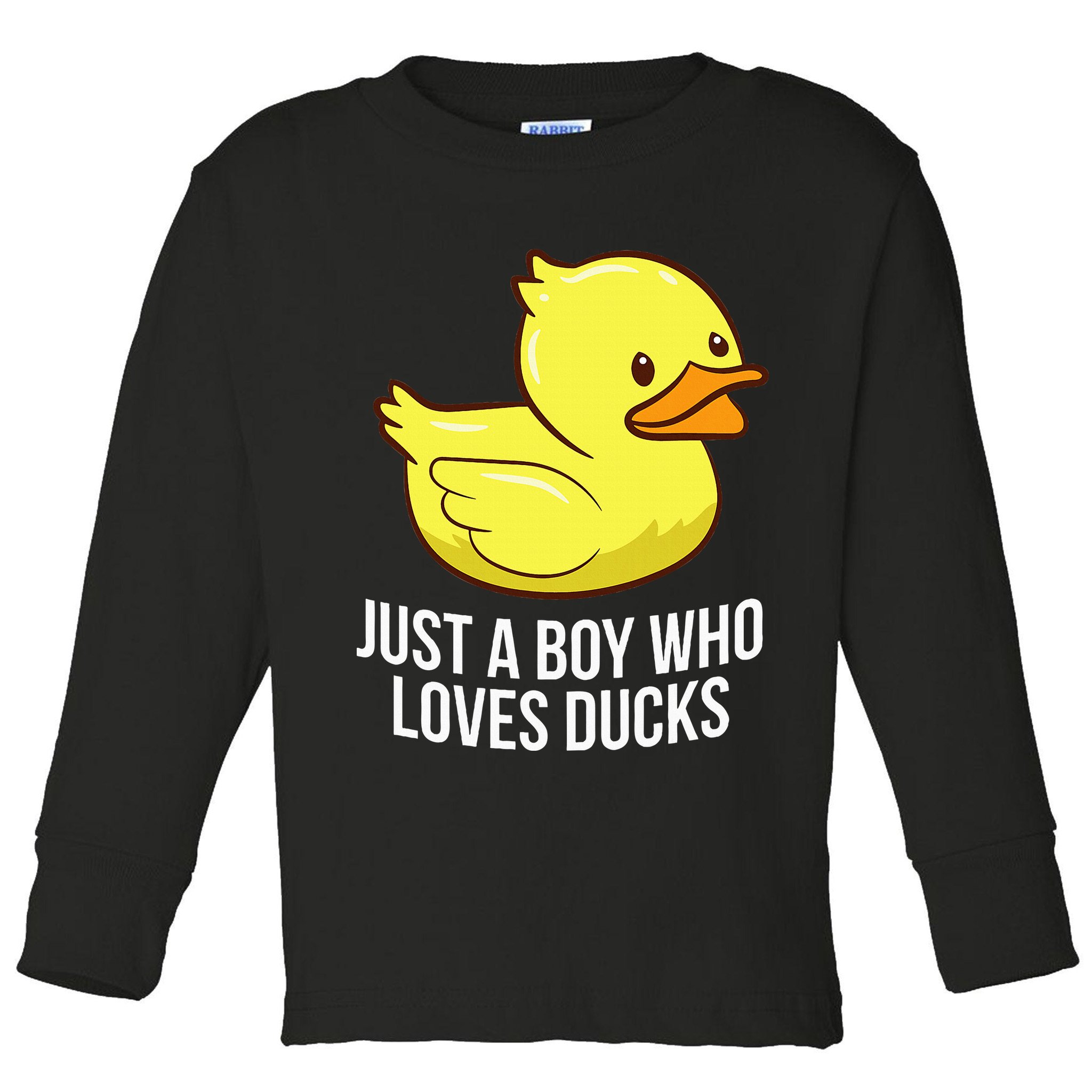 Just A Boy Who Loves Ducks Rubber Duck Toddler Long Sleeve Shirt