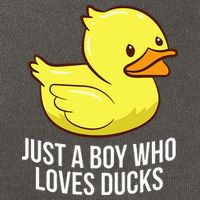 Just A Boy Who Loves Ducks Rubber Duck Cotton Canvas Backpack