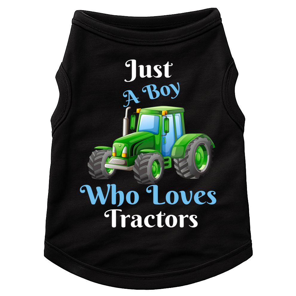 Just A Boy Who Loves Tractors Funny Gift Doggie Tank