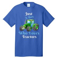 Just A Boy Who Loves Tractors Funny Gift Tall T-Shirt