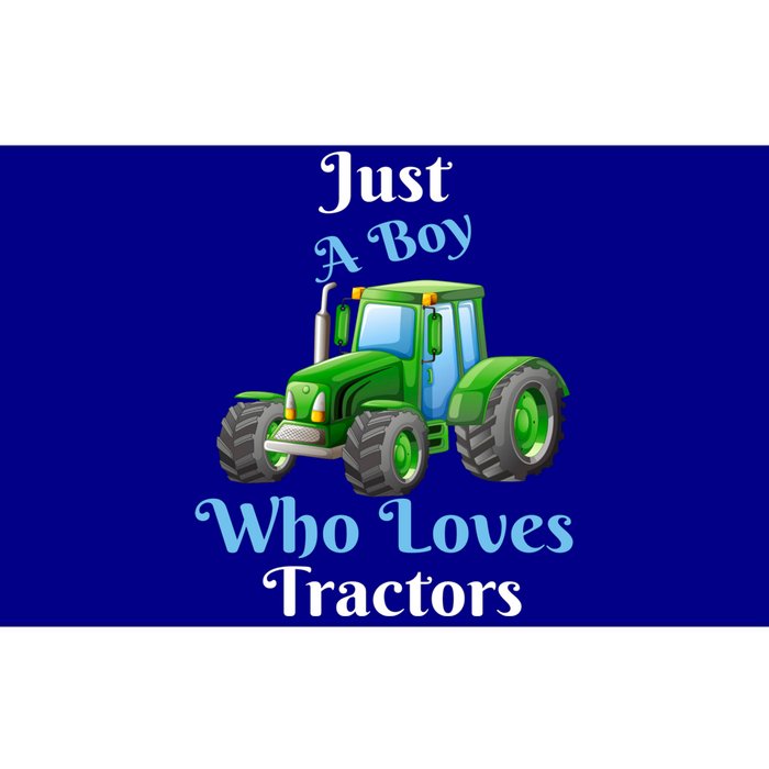 Just A Boy Who Loves Tractors Funny Gift Bumper Sticker