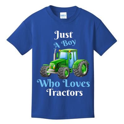 Just A Boy Who Loves Tractors Funny Gift Kids T-Shirt