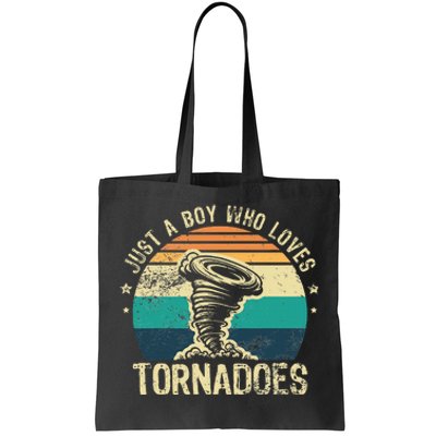 Just A Boy Who Loves Tornadoes Meteorologist Tornado Chaser Tote Bag