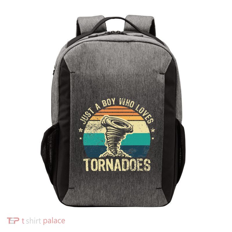 Just A Boy Who Loves Tornadoes Meteorologist Tornado Chaser Vector Backpack