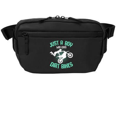 Just A Boy Who Loves Dirt Bikes Motocross Enduro Dirt Biking Crossbody Pack