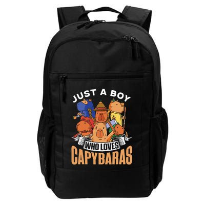 Just A Boy Who Loves Capybaras Animal Rodent Capybara Lover  Backpack