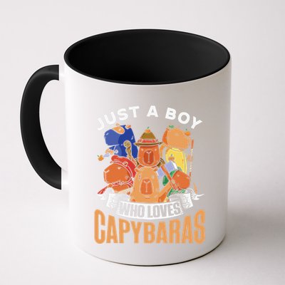 Just A Boy Who Loves Capybaras Animal Rodent Capybara Lover  Mug