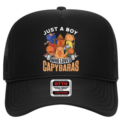 Just A Boy Who Loves Capybaras Animal Rodent Capybara Lover  Trucker Hat