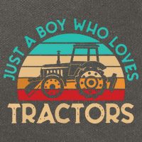 Just A Boy Who Loves Tractors Farmer Cotton Canvas Backpack