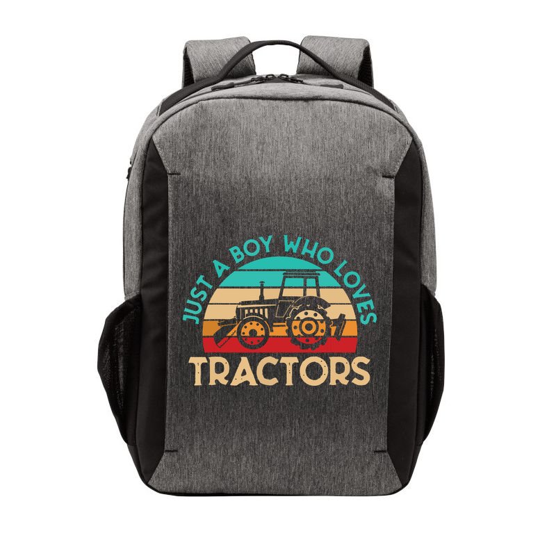 Just A Boy Who Loves Tractors Farmer Vector Backpack