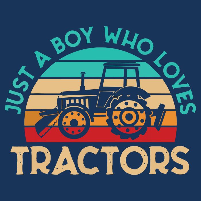 Just A Boy Who Loves Tractors Farmer Sustainable Bucket Hat