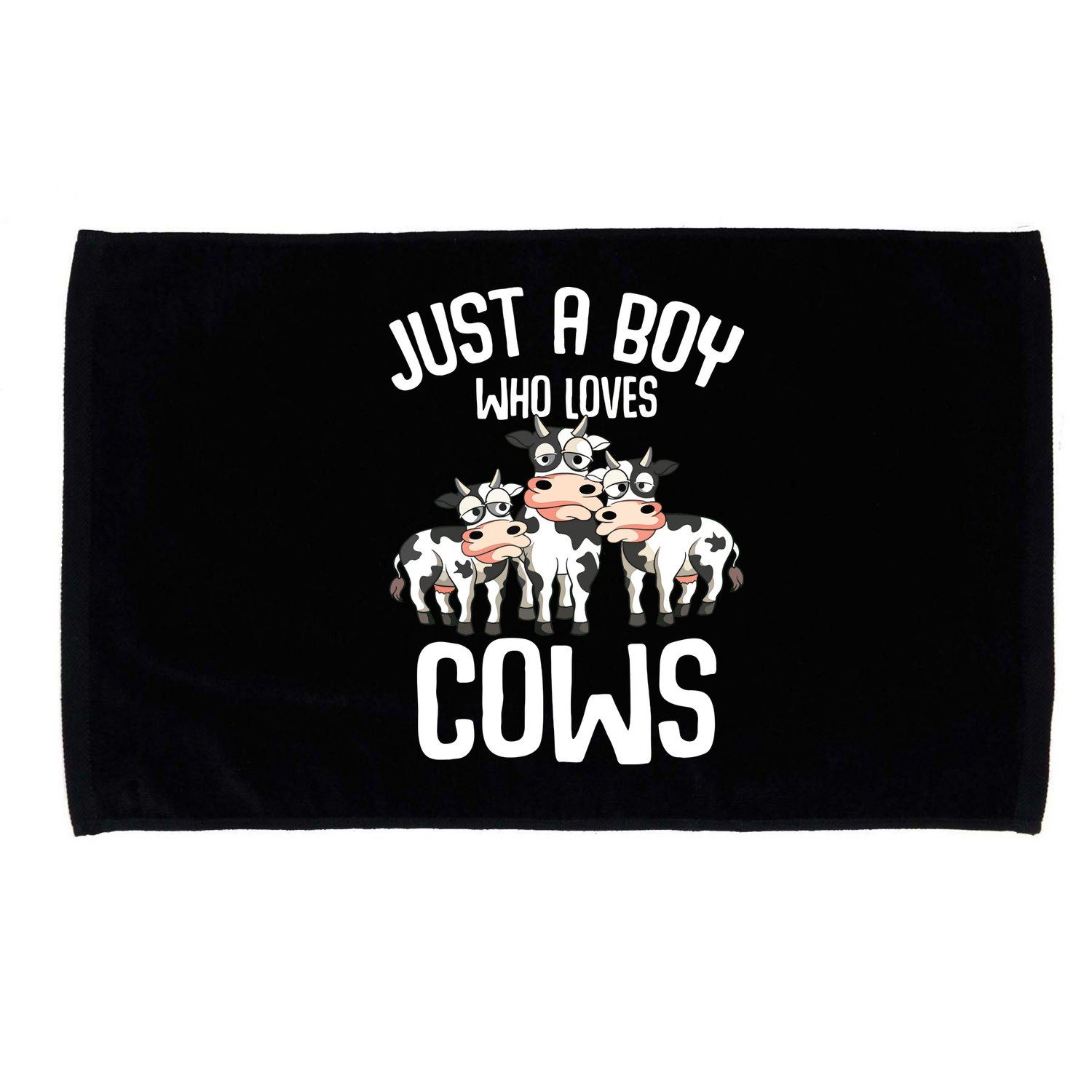 Just A Boy Who Loves Cows Farmers Cow Kids Microfiber Hand Towel