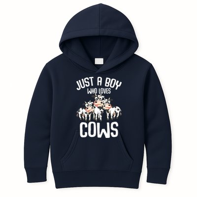 Just A Boy Who Loves Cows Farmers Cow Kids Kids Hoodie