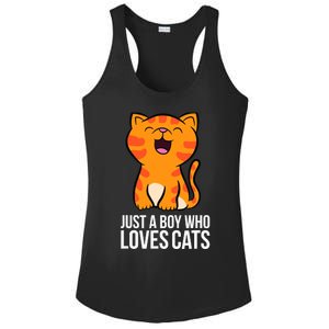 Just a Boy Who Loves Cats Ladies PosiCharge Competitor Racerback Tank