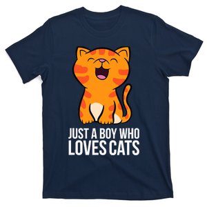 Just a Boy Who Loves Cats T-Shirt