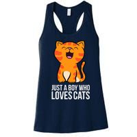 Just a Boy Who Loves Cats Women's Racerback Tank