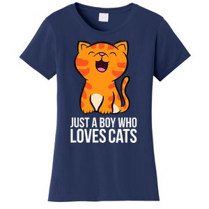 Just a Boy Who Loves Cats Women's T-Shirt