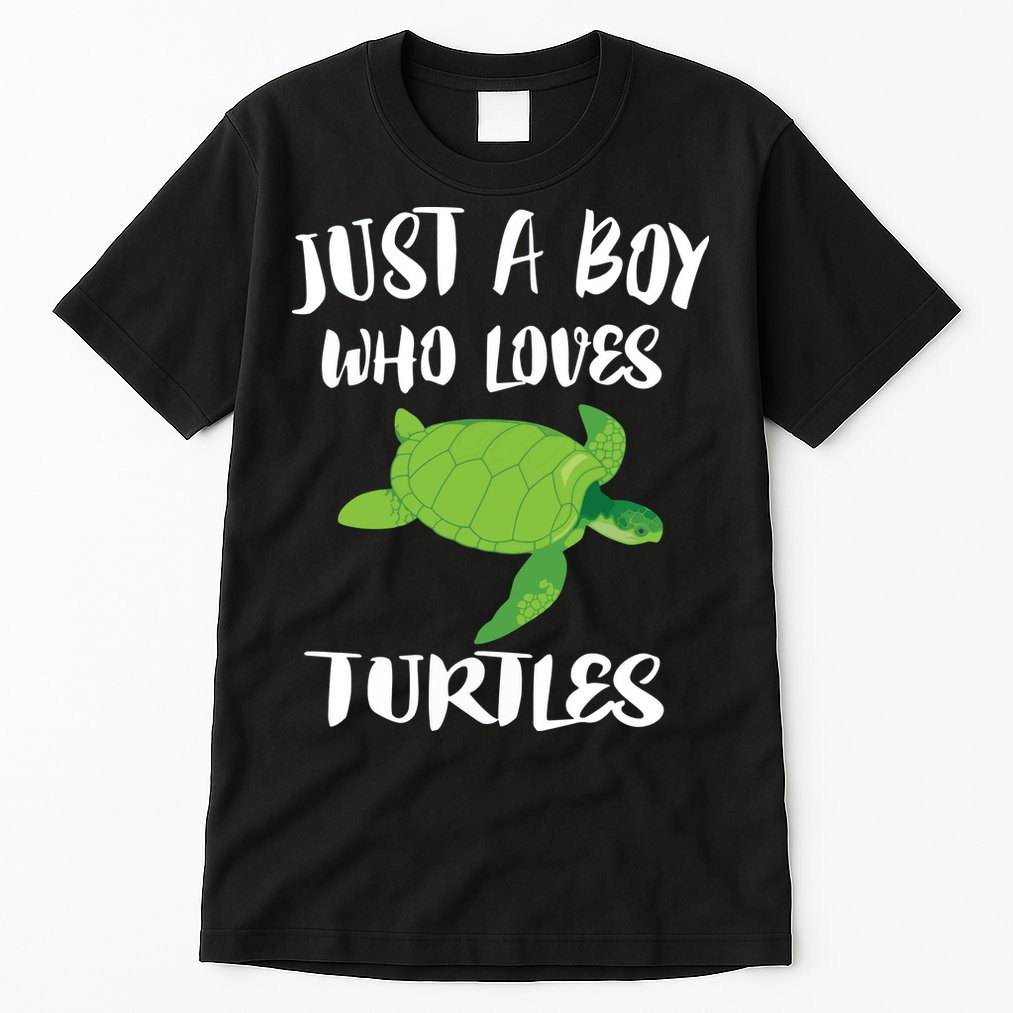Just A Boy Who Loves Sea Turtles Ocean Animal Gift Tall T-Shirt
