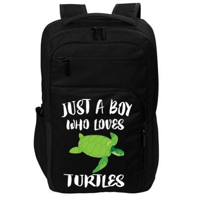Just A Boy Who Loves Sea Turtles Ocean Animal Gift Impact Tech Backpack