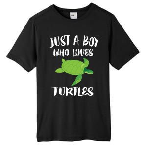 Just A Boy Who Loves Sea Turtles Ocean Animal Gift Tall Fusion ChromaSoft Performance T-Shirt