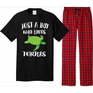 Just A Boy Who Loves Sea Turtles Ocean Animal Gift Pajama Set