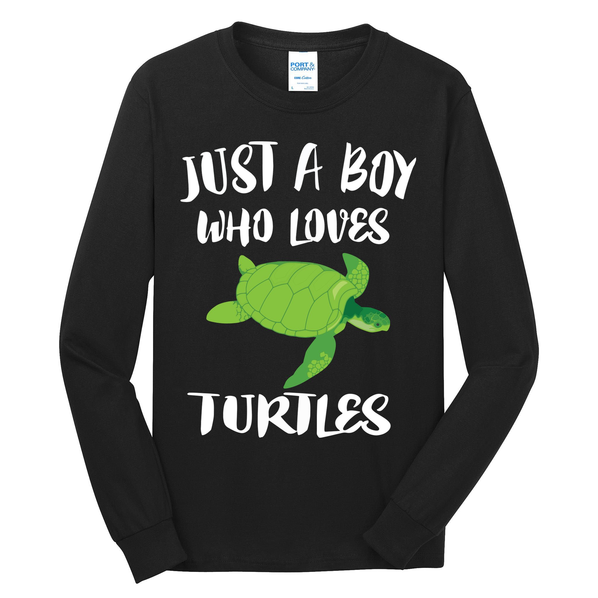 Just A Boy Who Loves Sea Turtles Ocean Animal Gift Tall Long Sleeve T-Shirt