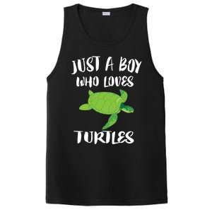 Just A Boy Who Loves Sea Turtles Ocean Animal Gift PosiCharge Competitor Tank